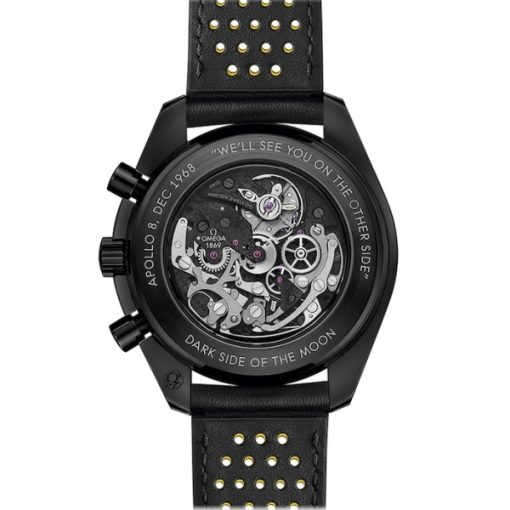 Omega Speedmaster Men Automatic Black Leather Watch - Image 2